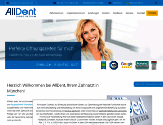 alldent-zahnzentrum.de screenshot