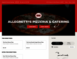 allegrettismenu.com screenshot