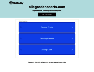 allegrodancearts.com screenshot