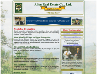 allenrealestate.com screenshot