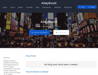 alleyboost.sproutconnections.com screenshot