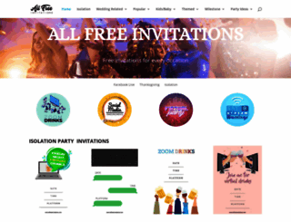 allfreeinvitations.com screenshot