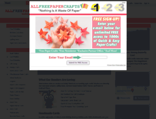 allfreepapercrafts.com screenshot