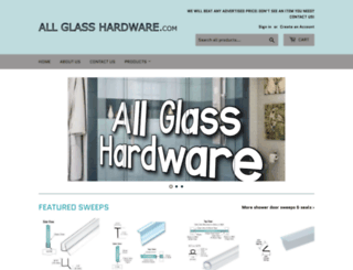 allglasshardware.com screenshot