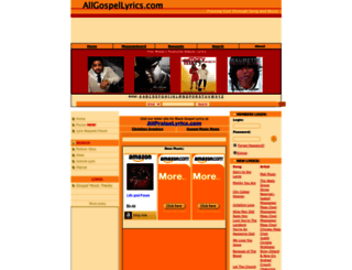 allgospellyrics.com screenshot
