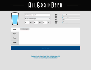 allgrain.beer screenshot