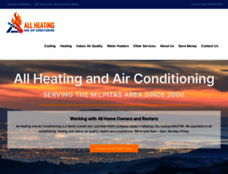 allheatingandairconditioning.com screenshot