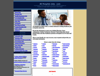 allhospitaljobs.com screenshot