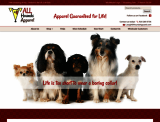 allhoundsapparel.com screenshot