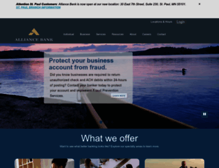 alliancebanks.com screenshot