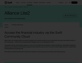 alliancelite2.swift.com screenshot