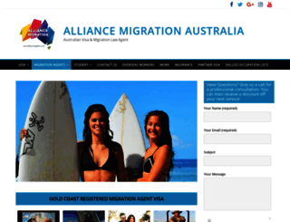 alliancemigration.com.au screenshot