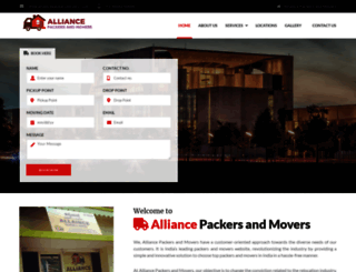 alliancepackersmovers.com screenshot