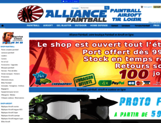 alliancepaintball.com screenshot