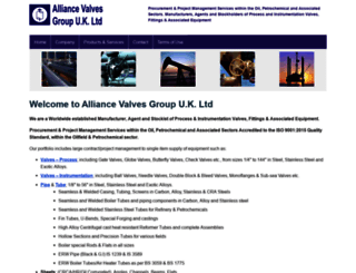 alliancevalves.co.uk screenshot