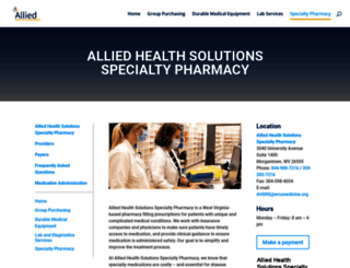 alliedhealthsolutionsrx.com screenshot