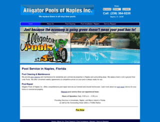 alligatorpoolsnaples.net screenshot