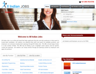 allindianjobs.com screenshot