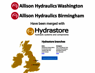 allisonhydraulics.com screenshot