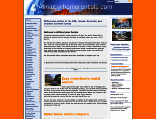 allmotorhomerentals.com screenshot