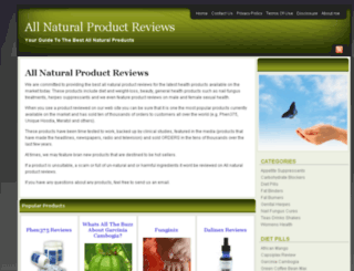 allnatural-product-reviews.com screenshot