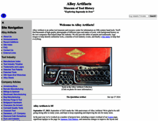 alloy-artifacts.org screenshot