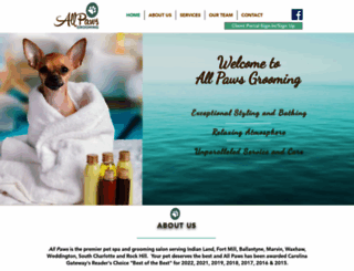 allpawsgroomingsalon.com screenshot