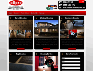 allprocleaning.com.au screenshot