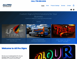allprosigns.ca screenshot