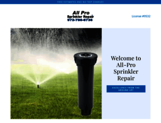 allprosprinkler.com screenshot