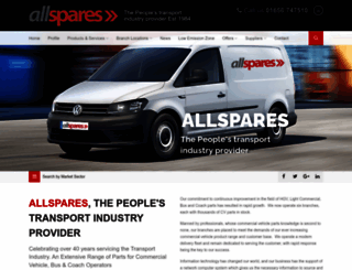 allspares.co.uk screenshot
