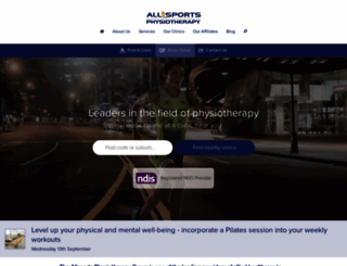 allsportsphysio.com.au screenshot