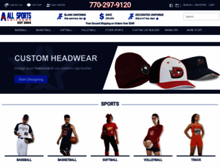 allsportsuniforms.net screenshot