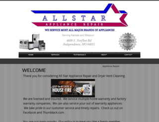 allstarappliancerepairllc.com screenshot