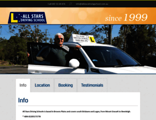 allstarsdrivingschool.com.au screenshot