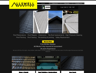 allswellroofing.com.au screenshot