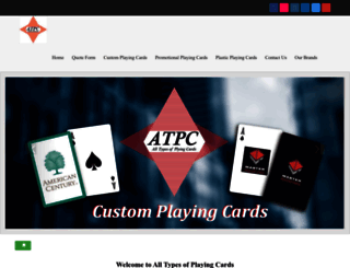 alltypesofplayingcards.com screenshot
