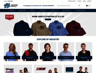 alluniformwear.com screenshot