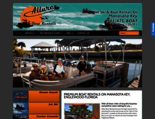 allureboatrentals.com screenshot