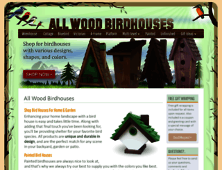 allwoodbirdhouses.com screenshot