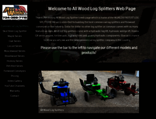 allwoodlogsplitters.com screenshot