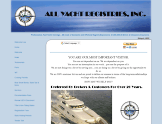 allyachtregistries.com screenshot