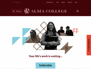 alma.edu screenshot
