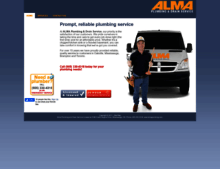 almaplumbing.com screenshot