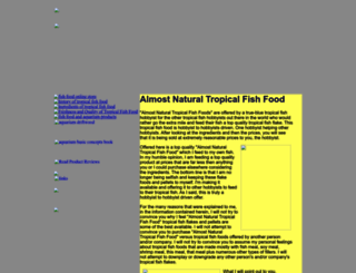 almostnaturaltropicalfishfood.com screenshot