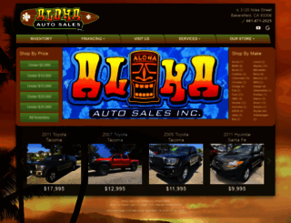 alohaautosales.com screenshot