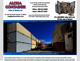 alohacontainer.com screenshot