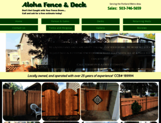alohafenceanddeck.com screenshot