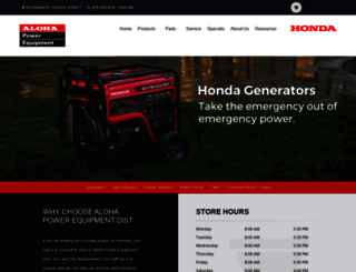 alohapowerequipment.powerdealer.honda.com screenshot