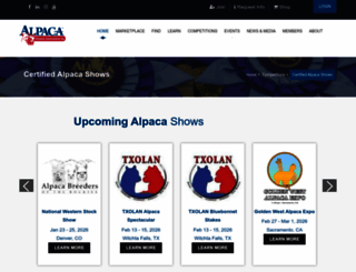 alpacashows.com screenshot